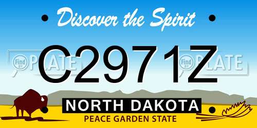 C2971Z North Dakota License Plate