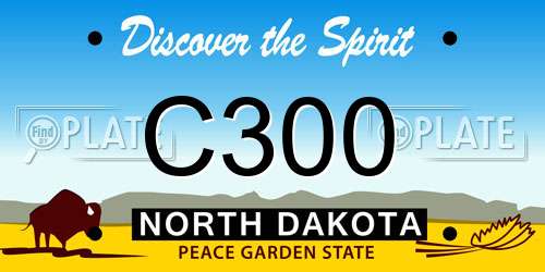 C300 North Dakota License Plate
