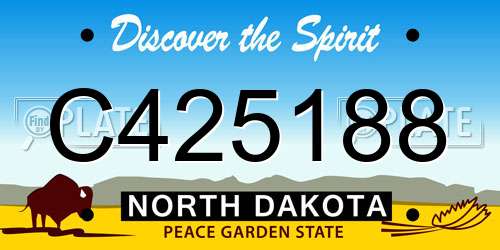 C425188 North Dakota License Plate