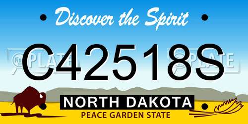 C42518S North Dakota License Plate
