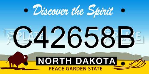 C42658B North Dakota License Plate