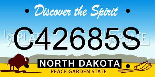 C42685S North Dakota License Plate