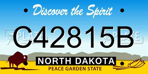 C42815B North Dakota License Plate