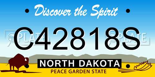 C42818S North Dakota License Plate