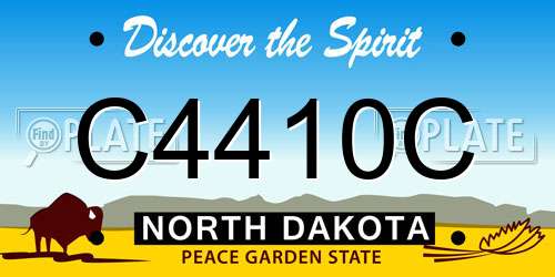 C4410C North Dakota License Plate