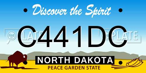C441DC North Dakota License Plate