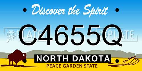 C4655Q North Dakota License Plate