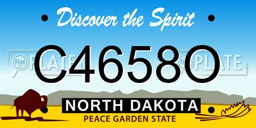 C4658O North Dakota License Plate