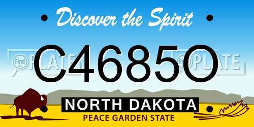 C4685O North Dakota License Plate