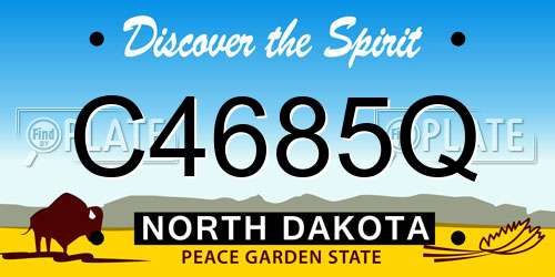 C4685Q North Dakota License Plate