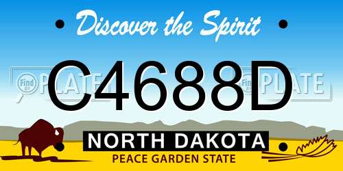 C4688D North Dakota License Plate