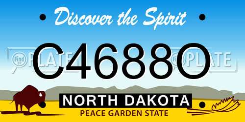 C4688O North Dakota License Plate