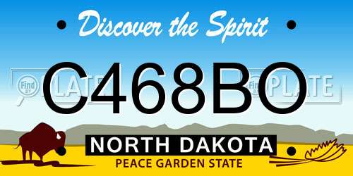C468BO North Dakota License Plate