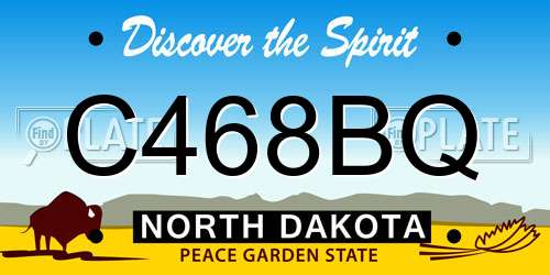 C468BQ North Dakota License Plate