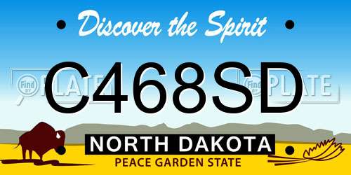 C468SD North Dakota License Plate