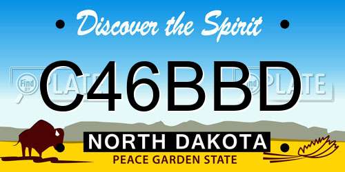 C46BBD North Dakota License Plate