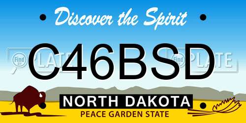 C46BSD North Dakota License Plate