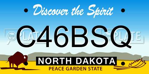 C46BSQ North Dakota License Plate