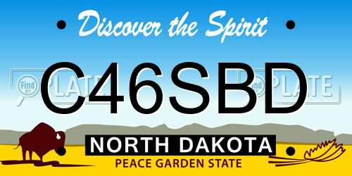 C46SBD North Dakota License Plate