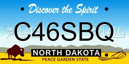 C46SBQ North Dakota License Plate