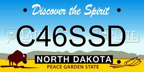 C46SSD North Dakota License Plate