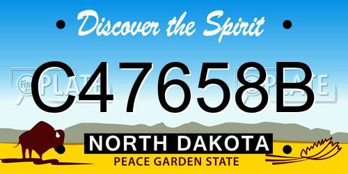 C47658B North Dakota License Plate