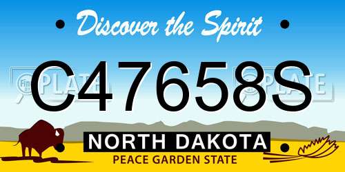 C47658S North Dakota License Plate