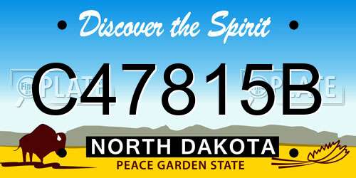 C47815B North Dakota License Plate