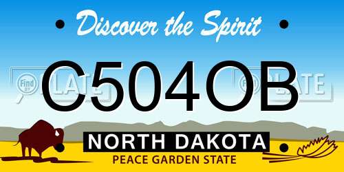 C504OB North Dakota License Plate