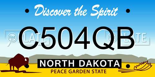 C504QB North Dakota License Plate
