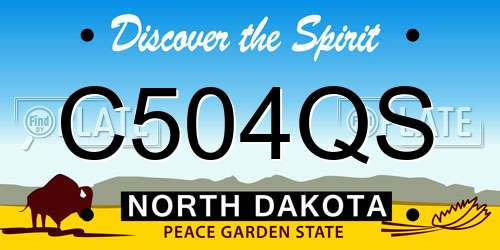 C504QS North Dakota License Plate