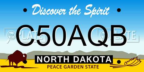 C50AQB North Dakota License Plate