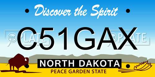C51GAX North Dakota License Plate