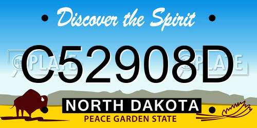 C52908D North Dakota License Plate