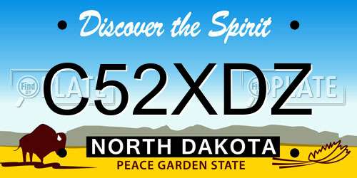 C52XDZ North Dakota License Plate