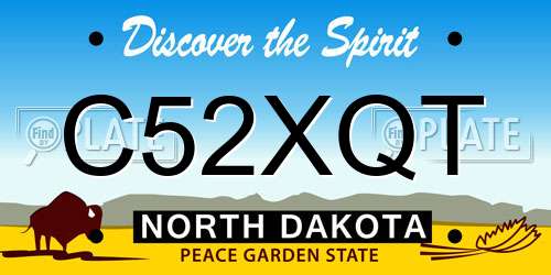 C52XQT North Dakota License Plate