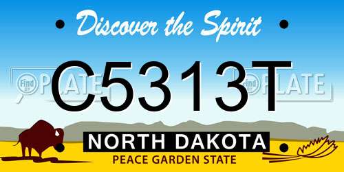 C5313T North Dakota License Plate