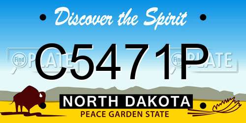 C5471P North Dakota License Plate