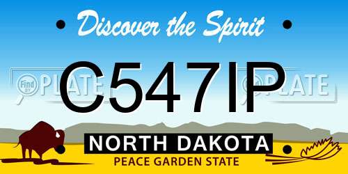 C547IP North Dakota License Plate