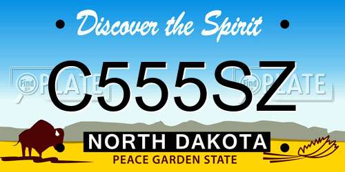 C555SZ North Dakota License Plate
