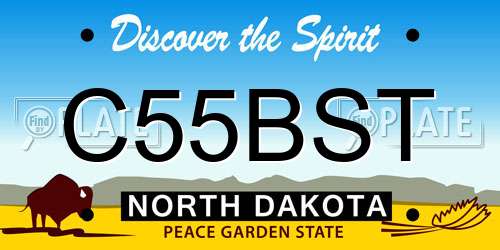 C55BST North Dakota License Plate