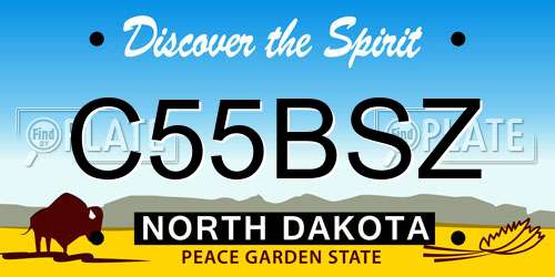 C55BSZ North Dakota License Plate