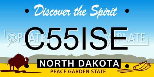C55ISE North Dakota License Plate