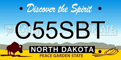 C55SBT North Dakota License Plate