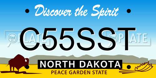 C55SST North Dakota License Plate
