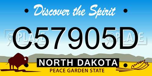 C57905D North Dakota License Plate