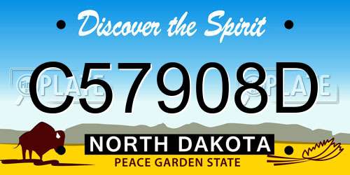 C57908D North Dakota License Plate