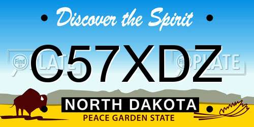 C57XDZ North Dakota License Plate
