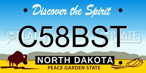 C58BST North Dakota License Plate