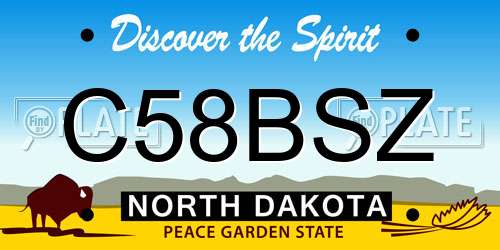 C58BSZ North Dakota License Plate